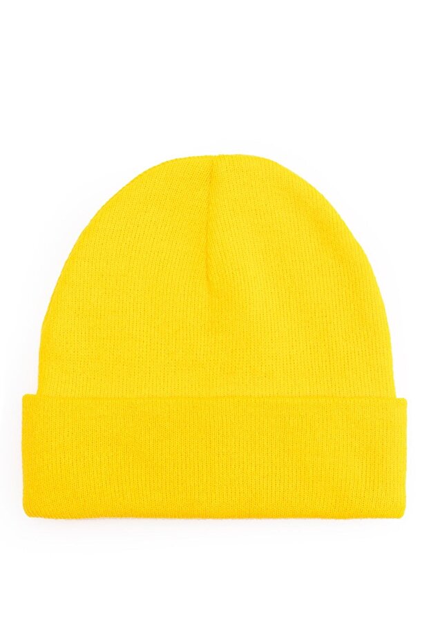 Basic Bere Triko Sonbahar Kışlık Sarı Unisex - 1