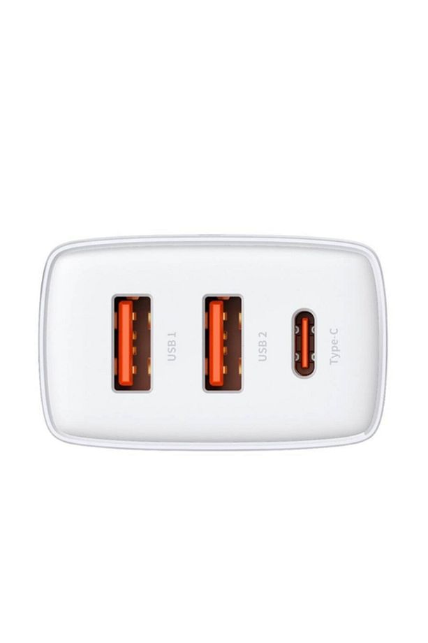 Compact 30w 2 Usb + Type-c Çıkışlı Hızlı Şarj Başlığı Beyaz - 7