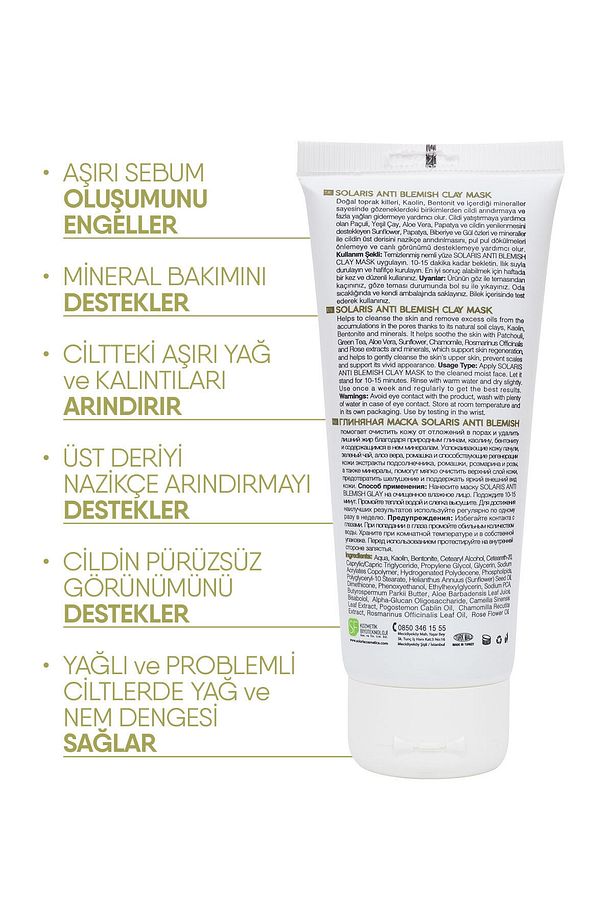 Kil Maskesi Yağlı Ve Lekeli Ciltler İçin 100 ml - 5