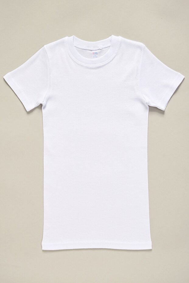 3-Piece Ribbed Crew Neck Unisex Children's T-shirt
