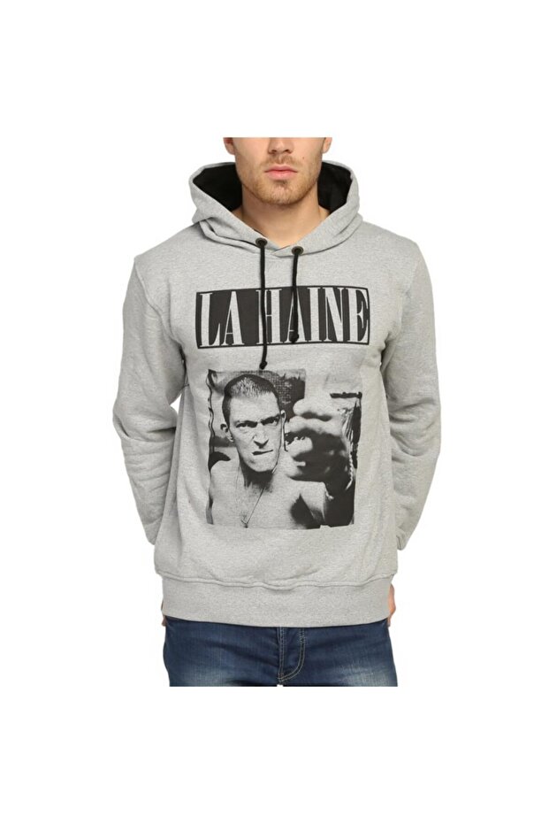 - La Haine Gray Hooded Men's Sweatshirt Hoodie
