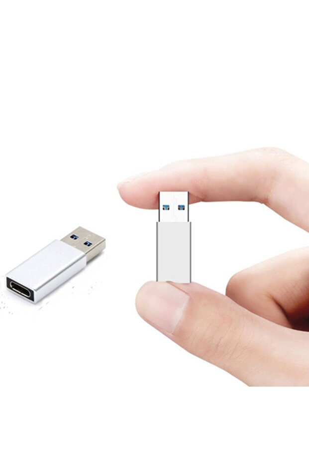 Metal Usb To Type-c Data Cable Adapter Dişi Çevirici Şarj Ve Data Aparatı - 1