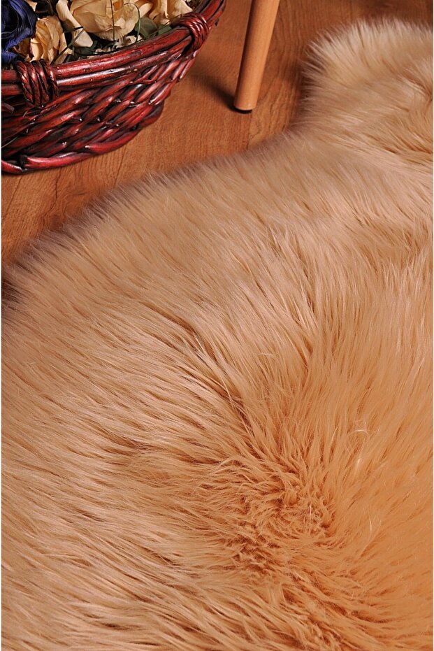 Soft Peluş Kuzu Postu Camel - 2