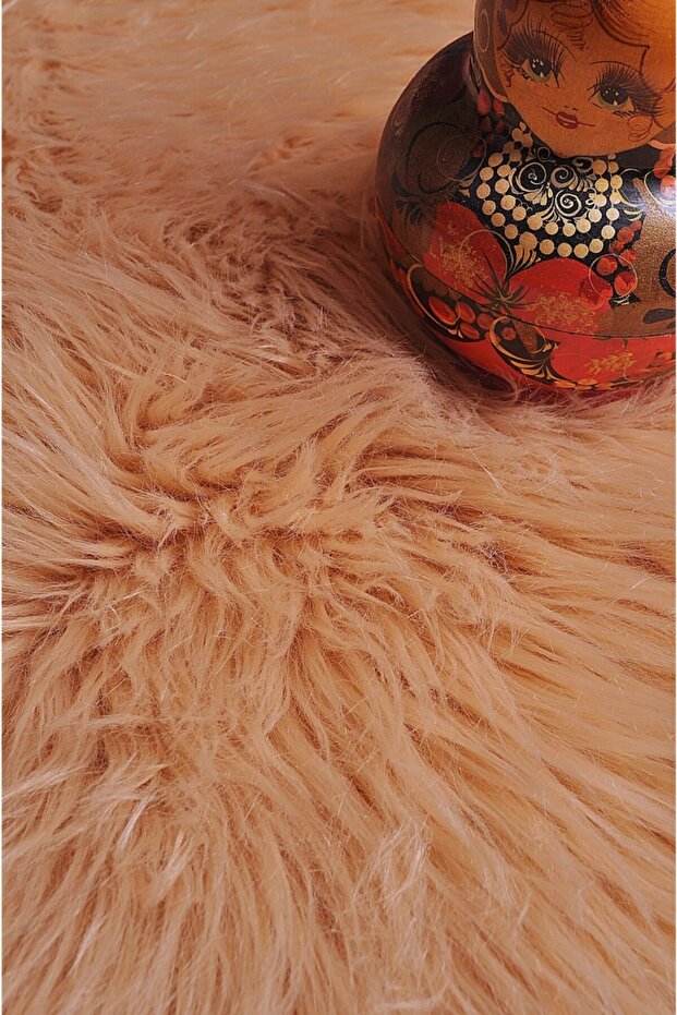 Soft Peluş Kuzu Postu Camel - 3