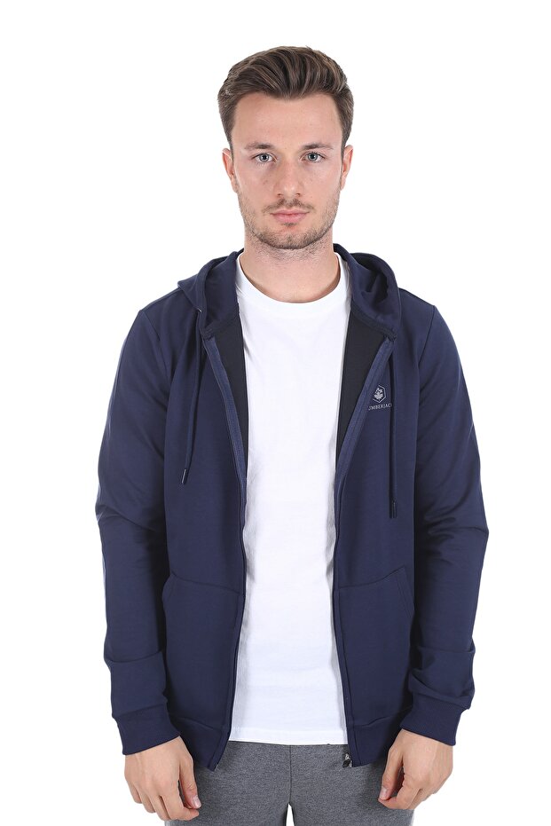 Hooded Men's Sweatshirt Sn72 Navy Blue/Navy 11W4200Sn72