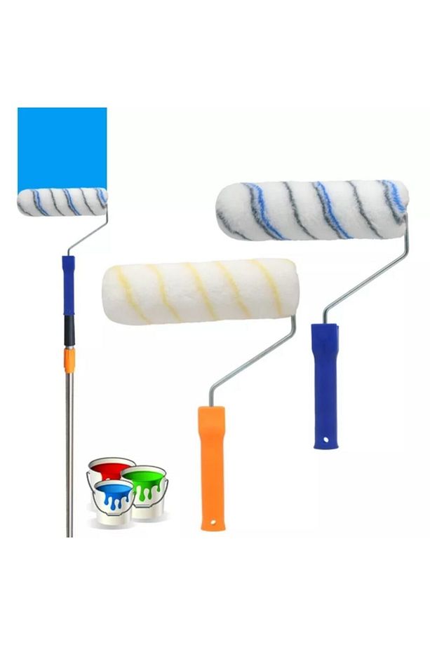 Duvar Boyama Set Boya 2 M Teleskopik Sap 3 Boy Rulo 5 Boy Fırça - 4