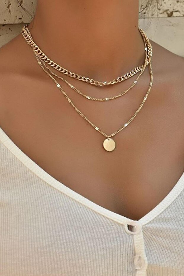 Pullu Kolye Seti Altın - 3