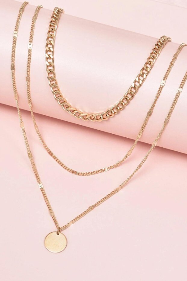 Pullu Kolye Seti Altın - 4