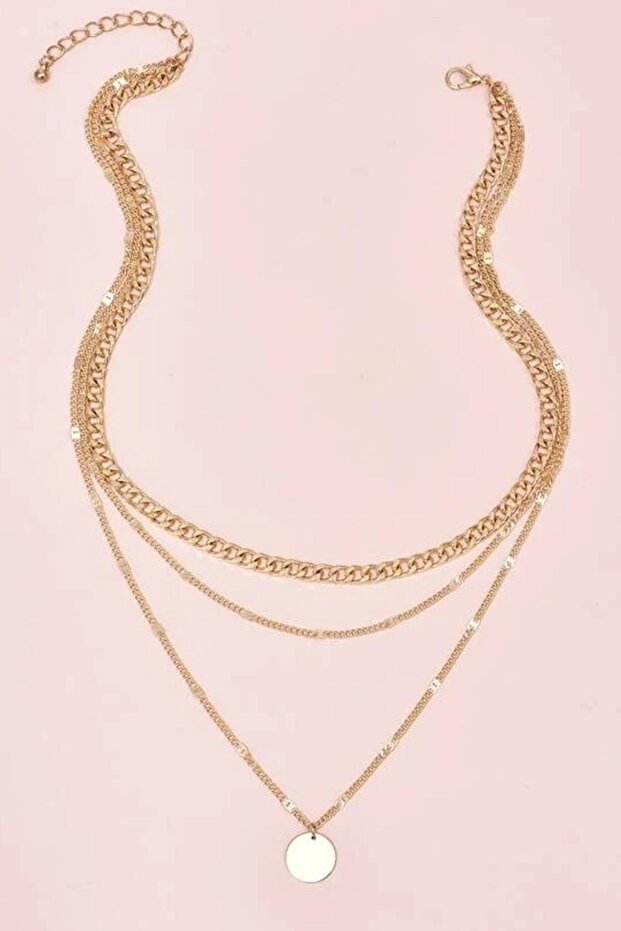 Pullu Kolye Seti Altın - 5