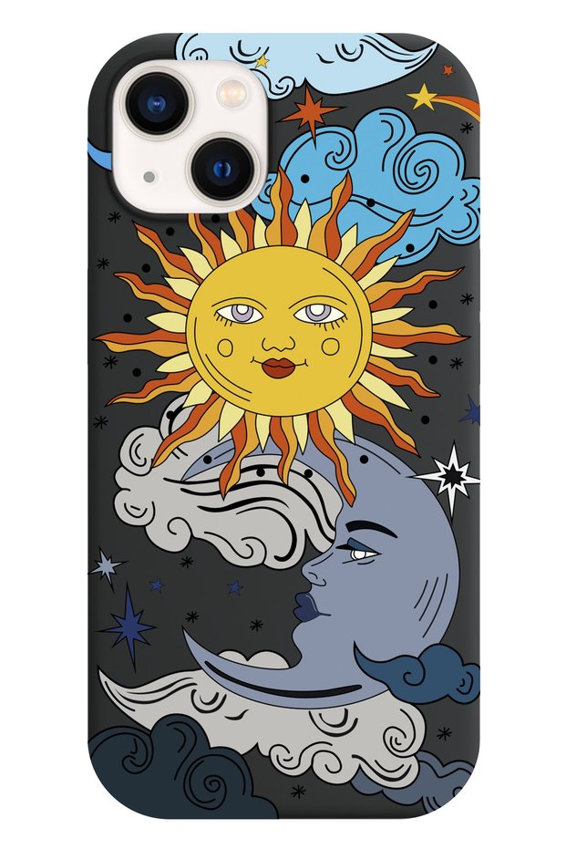 iPhone 13 Launch Sun and Moon Patterned Phone Case