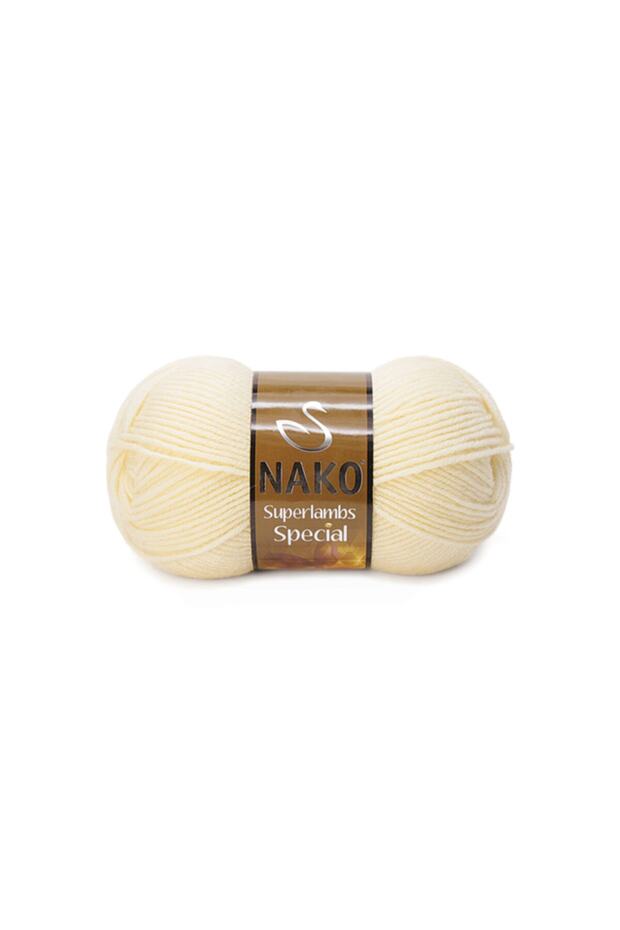 Superlambs Special %49 Yünlü 256 Krem Rengi El Örgü Ipi - 1 Adet - 1