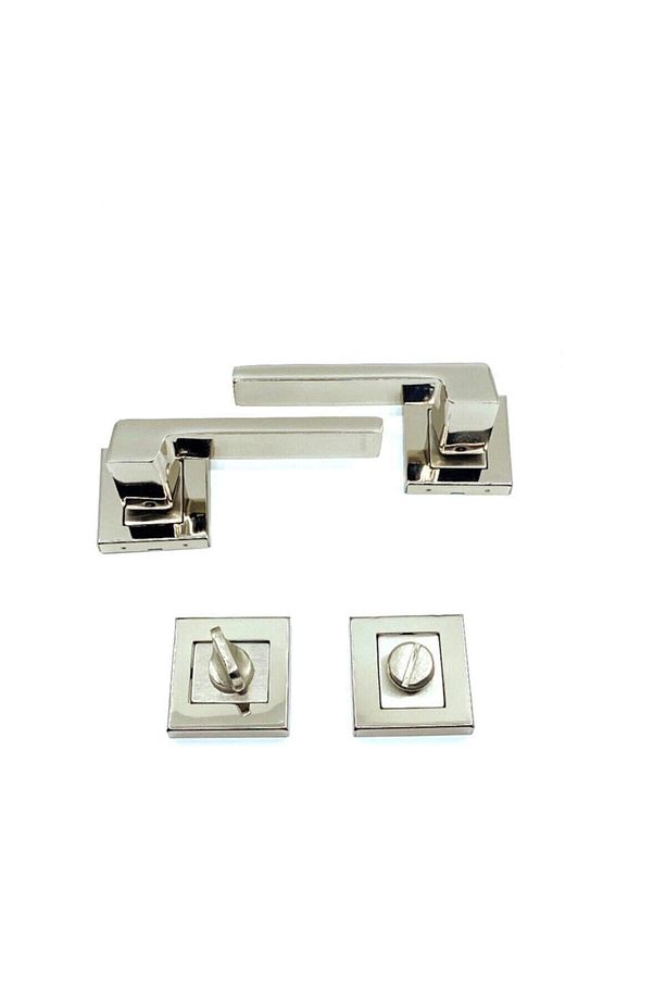 Anka Kare Rozetli Kapı Kolu Wc - Banyo Kapısı - Kapı Kolu - 4