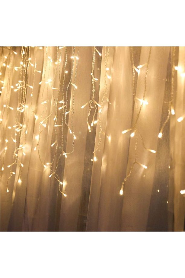 8 Fonksiyonlu Saçak Led Sarkıt Led Eklenebilir Led Süsleme Led Peri Led Işık Yılbaşı Işık (4 METRE) - 3