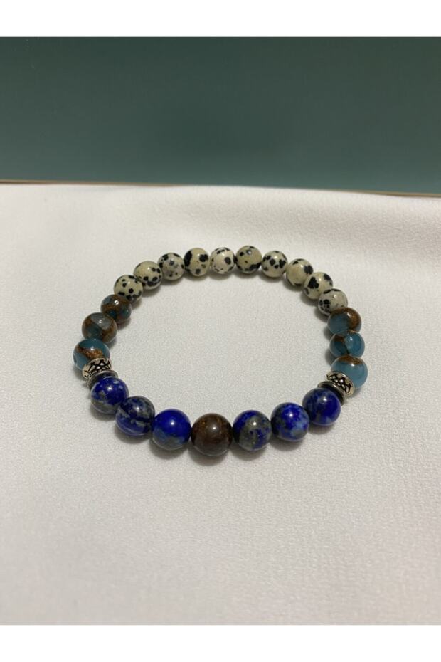 Lapis Lazuli Murano Quartz Dalmatian Jasper Natural Stone Bracelet