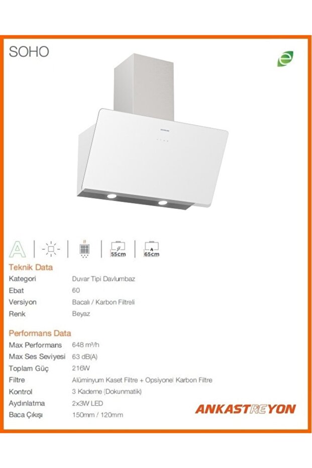 Beyaz Cam Ankastre Set - 2