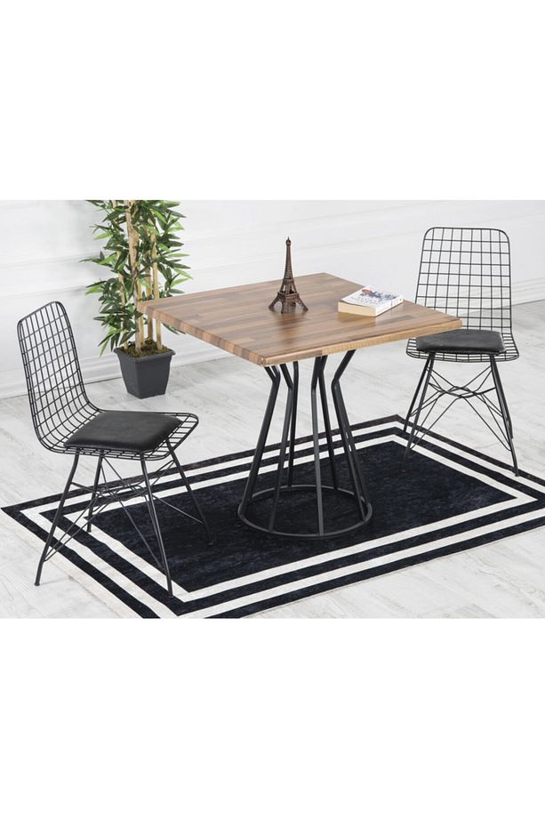 Ada 2 Kişilik 80x80 Yemek Masası Takımı-mutfak Masası Takımı Akça - 1