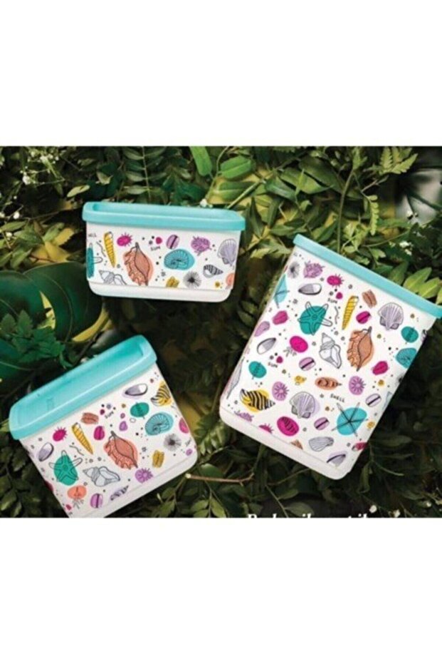 مجموعة من 3 قطع منقوشة مكعبة - 7