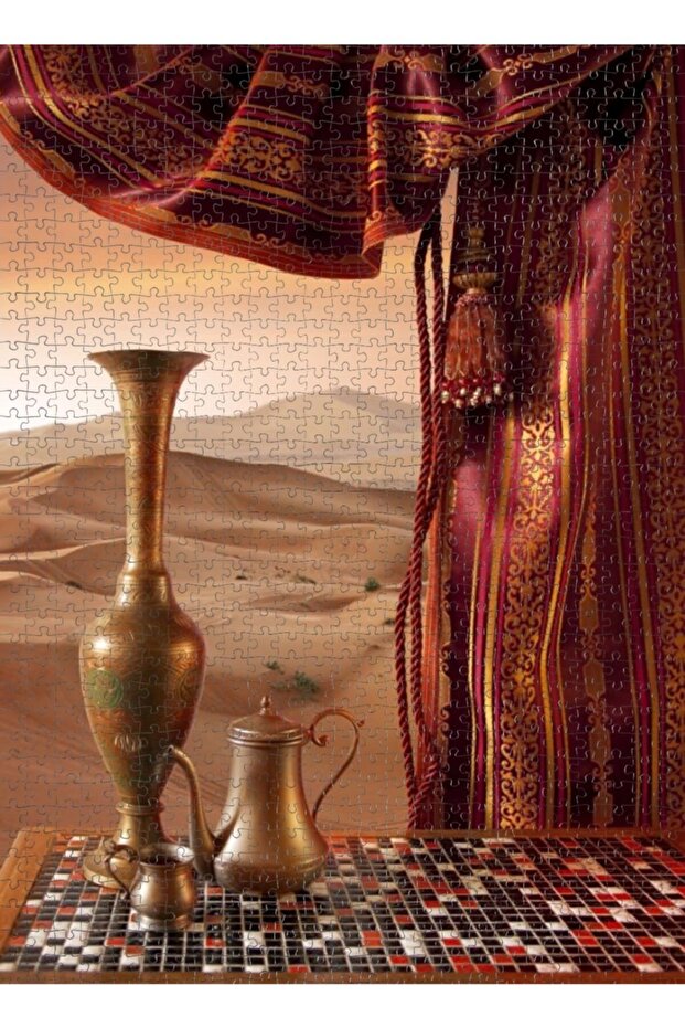 Çölde Kahve Keyfi 1000 Parça Puzzle - 4