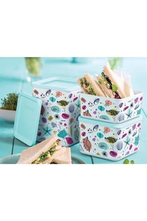 مجموعة من 3 قطع منقوشة مكعبة - 6