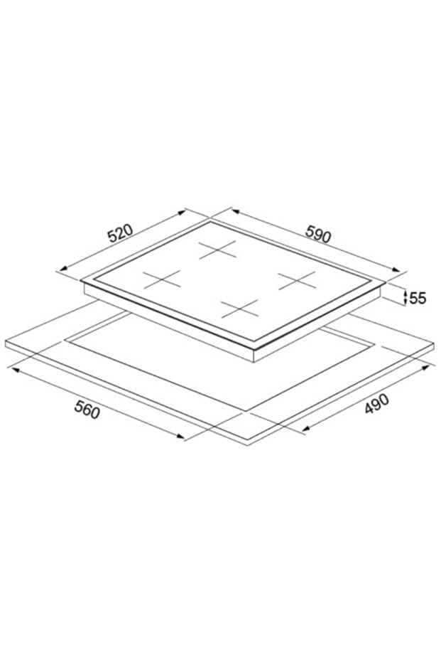 Beyaz Cam Ankastre Set - 7