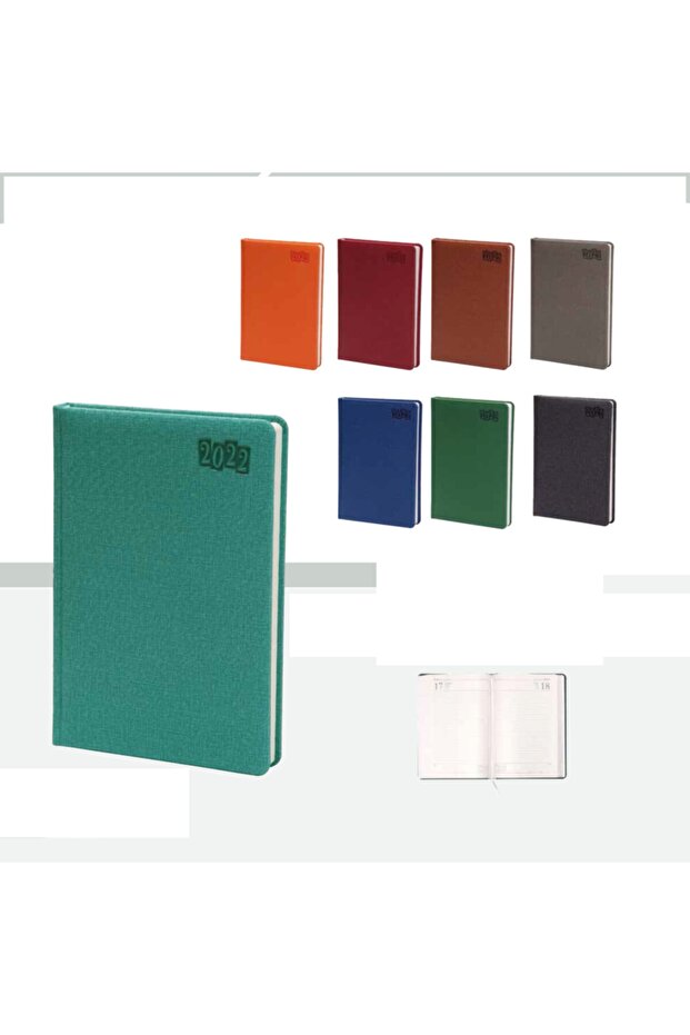 2022 Dated Agenda 7 Different Colors 17x24 Ivory Paper Green
