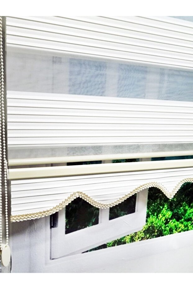 Pliseli Krem Etek Dilimli 90 X 260 - 2