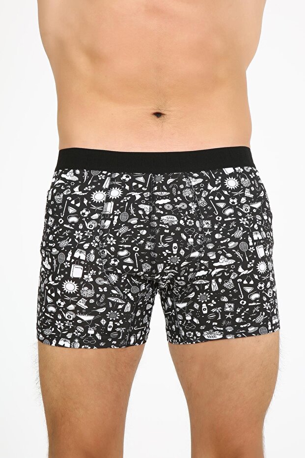 Patterned Men's Boxers - 1