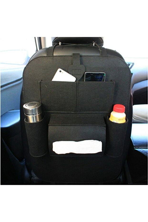 2 Pieces Car Seat Back Organizer Organizer Multi-Purpose Vehicle Car Seat Back Felt Organizer