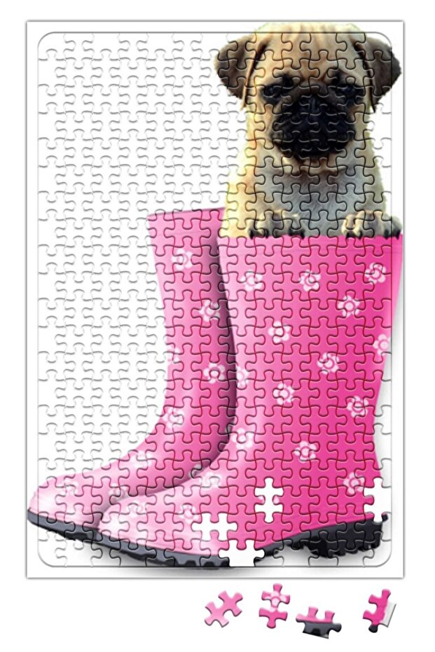 Pug in Boots Dog in Boots Puzzle 240 Piece Jigsaw