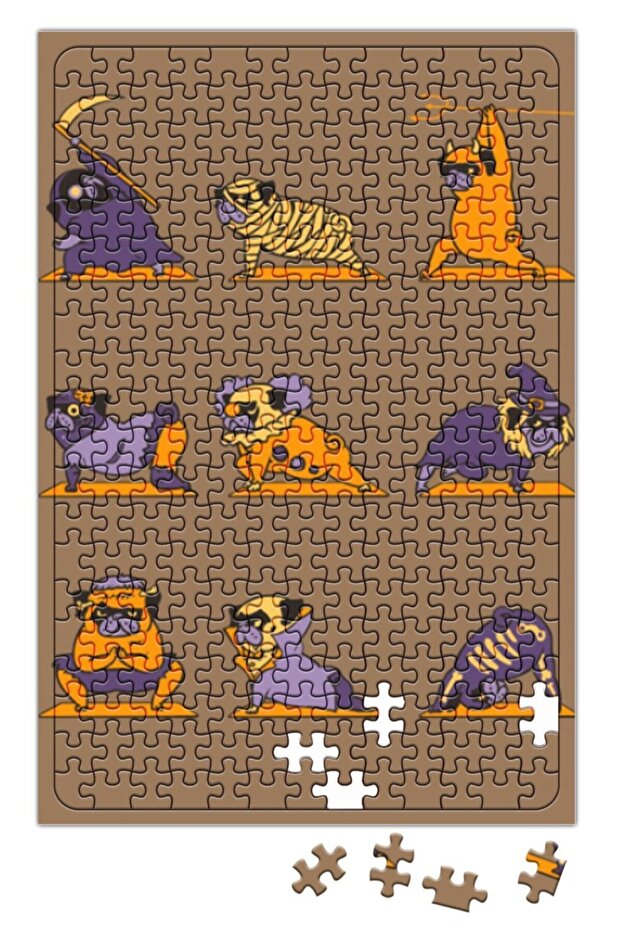 Pug Yoga Dog Puzzle 240 Piece Jigsaw