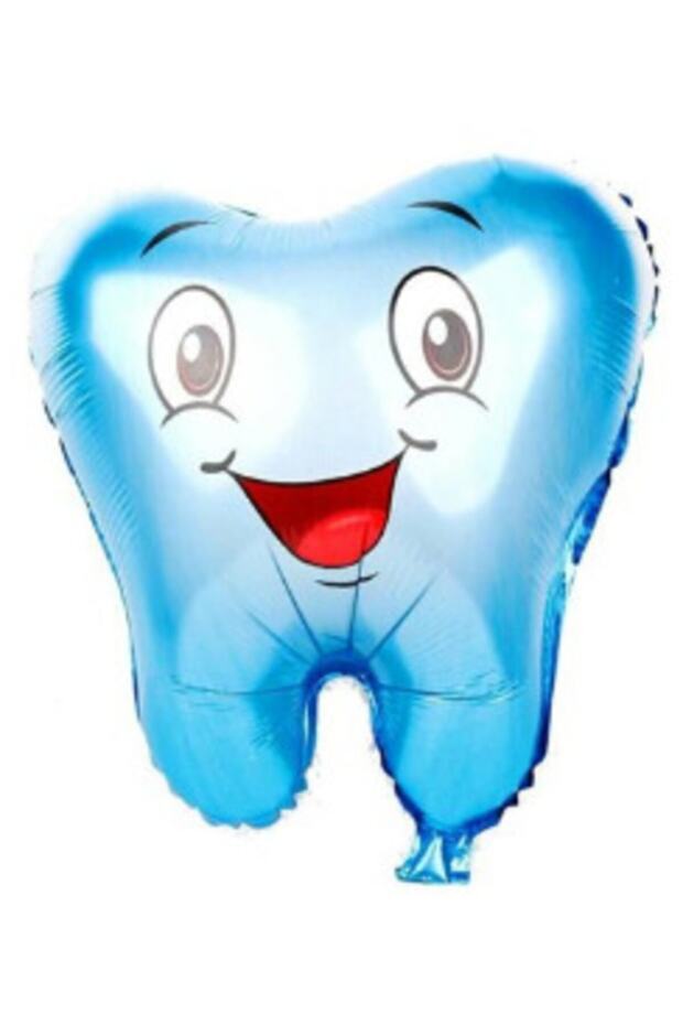 Tooth Party Blue Foil Balloon