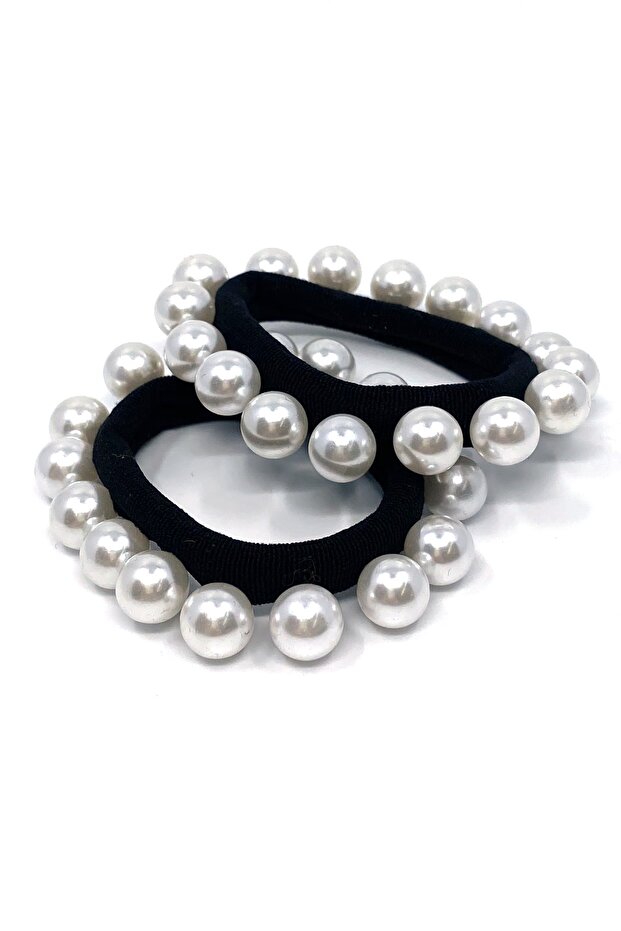 Pearl Elastic Buckle 2 Pieces, Pearl Decorated Towel Buckle