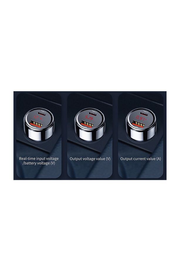 Orjinal Araç Şarj Başlık 45w Hızlı Şarj 4.0,3.0 1 Type C+usb Pps Araç Şarj Başlık Ultra Hızlı - 5