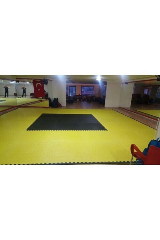 Sarı Tatami Minderi 13 Mm 1 Metre Yer Minderi Spor Salonu Minderi Yapboz Minder 19 Adet - 2