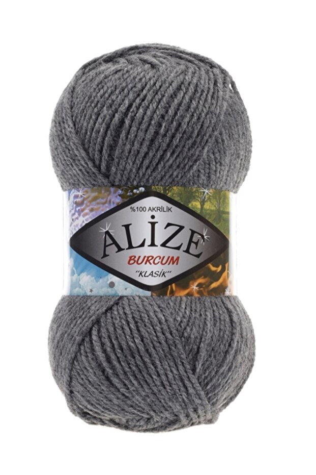 ( 5 Pieces ) Burcum Classic 196 Dark Gray Hand Knitted Threads Vest Cardigan Thread Scarf Sweater Thread