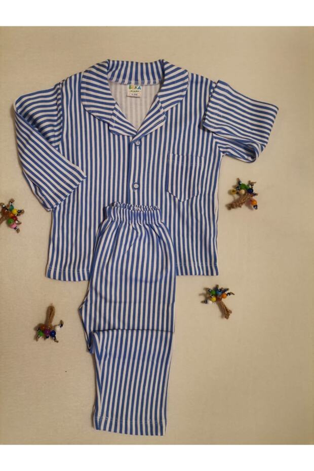 Striped Pajama Set for Boy - 1