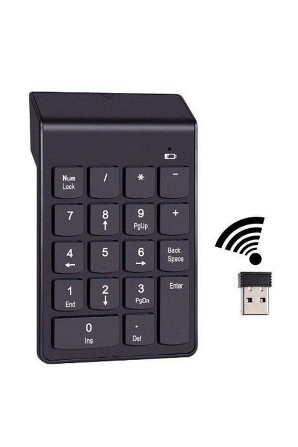 Mini Kablosuz 2.4 Ghz Usb Numerik Klavye Numpad Keypad Sayısal Tuş Takımı - 1