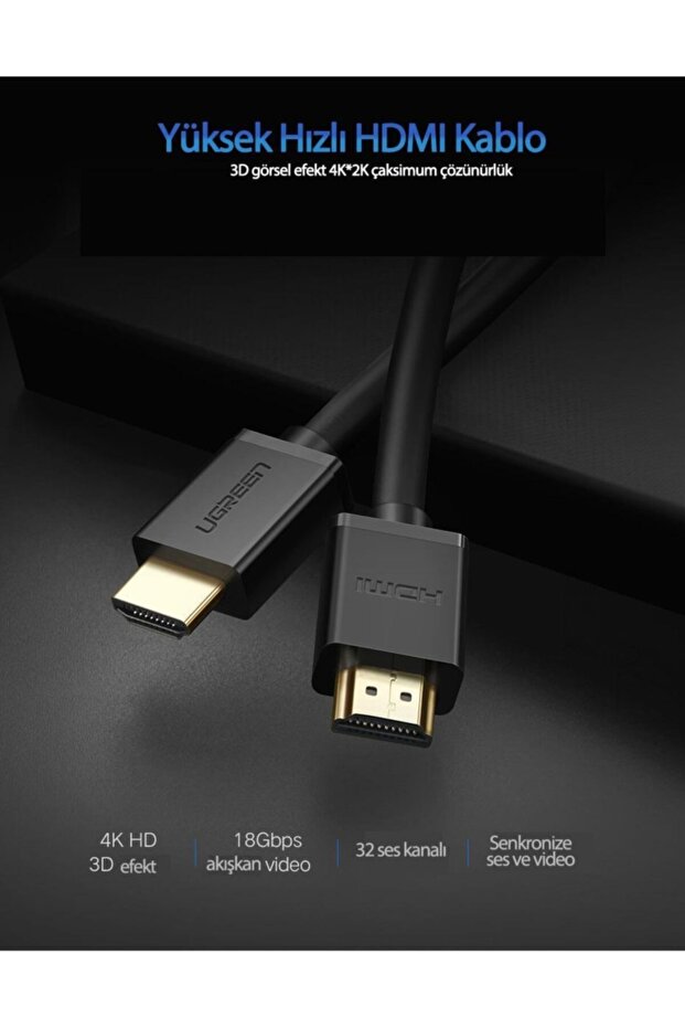 Uhd 4k Yüksek Hızlı Ethernet Ve Hdmı Kablosu 20 Metre - 2