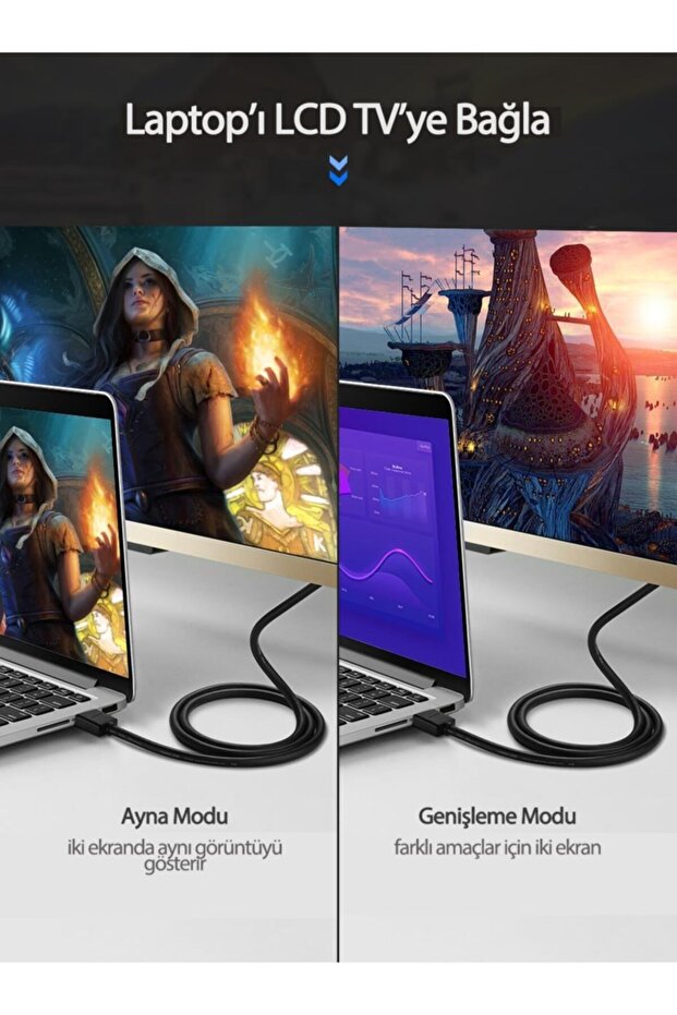 Uhd 4k Yüksek Hızlı Ethernet Ve Hdmı Kablosu 20 Metre - 5