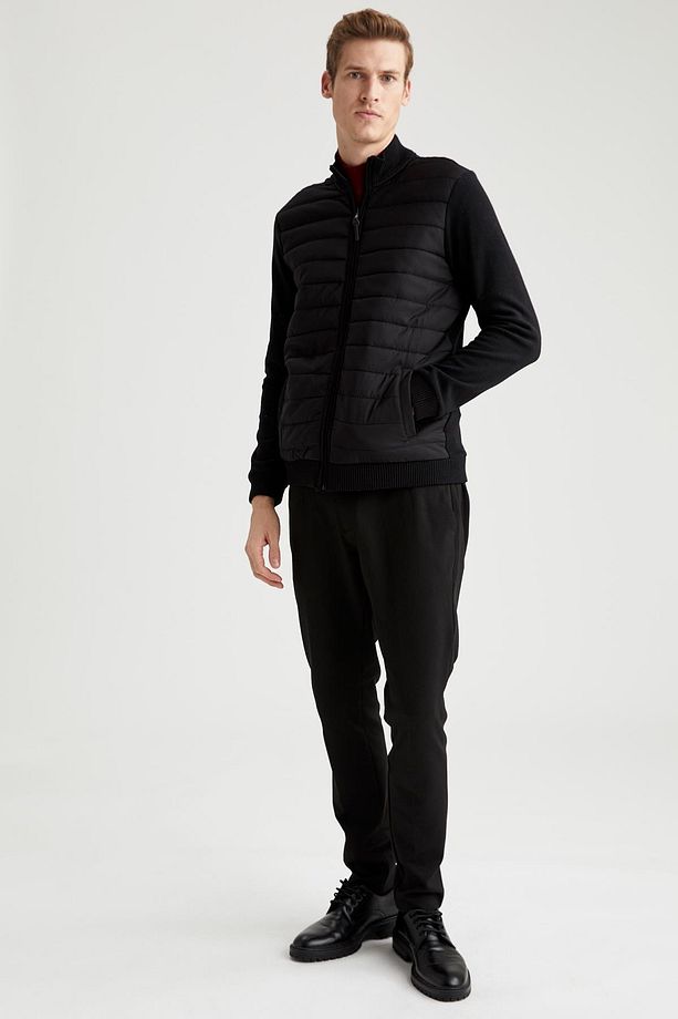 Regular Fit Dik Yaka Fermuarlı Hırka - 2