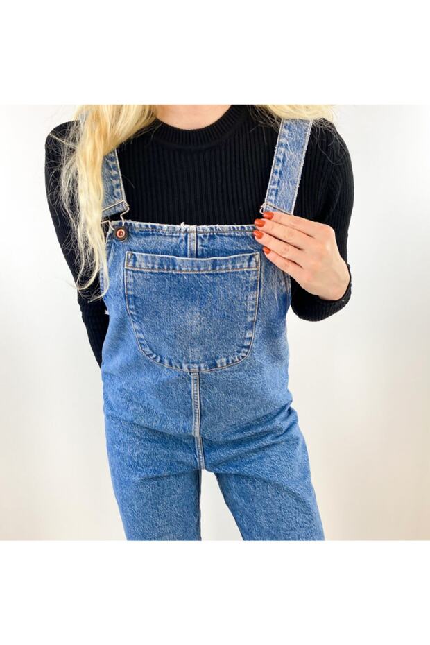 Rahat Kalıp Kot Salopet - 5