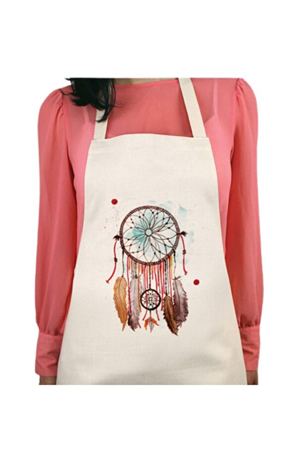 مريلة مطبخ مطبوعة دائمة قابلة للغسل من Dream Catcher مع ميزة طارد المياه