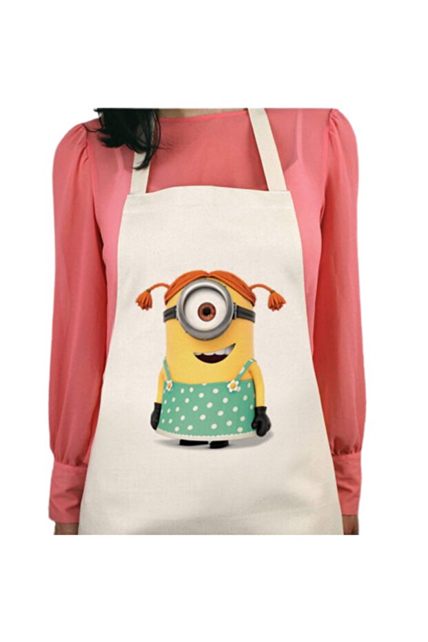 Minion Girl Lasting Printed Water Repellent Washable Kitchen Apron