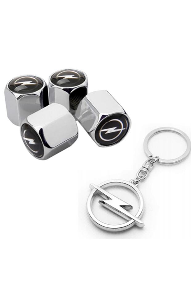 Opel Astra H Chrome Color Valve Cover 4 Pieces and Chrome Keychain