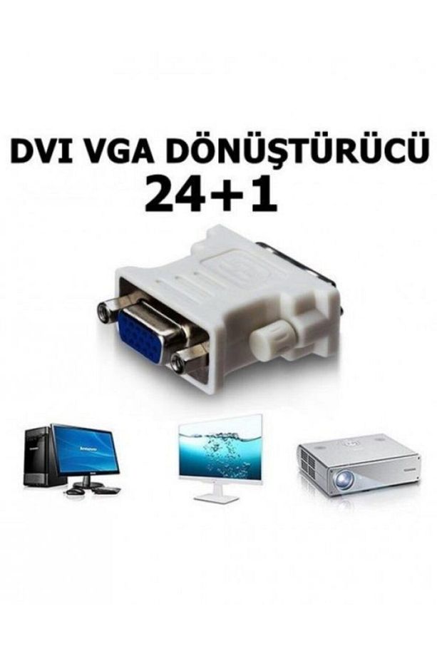 Dvi Erkek (24 1) To Vga 4701a Dönüştrücü Çevirici Dişi Aparat Adaptor Monitör Pc Laptop Dönüştürme - 1