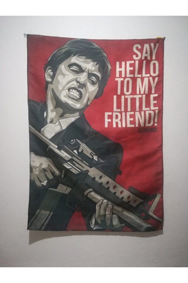 Scarface- Say Hello To My Little Friend Patterned Design Wall Carpet