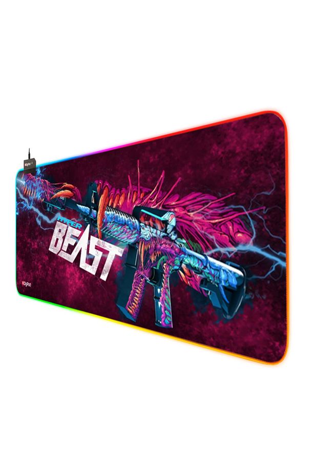 Rgb Gaming Mousepad Rgb Oyuncu Mousepad 90x40 Xxl Rgb Oyuncu Mousepad Kaymaz Taban 4mm - 3