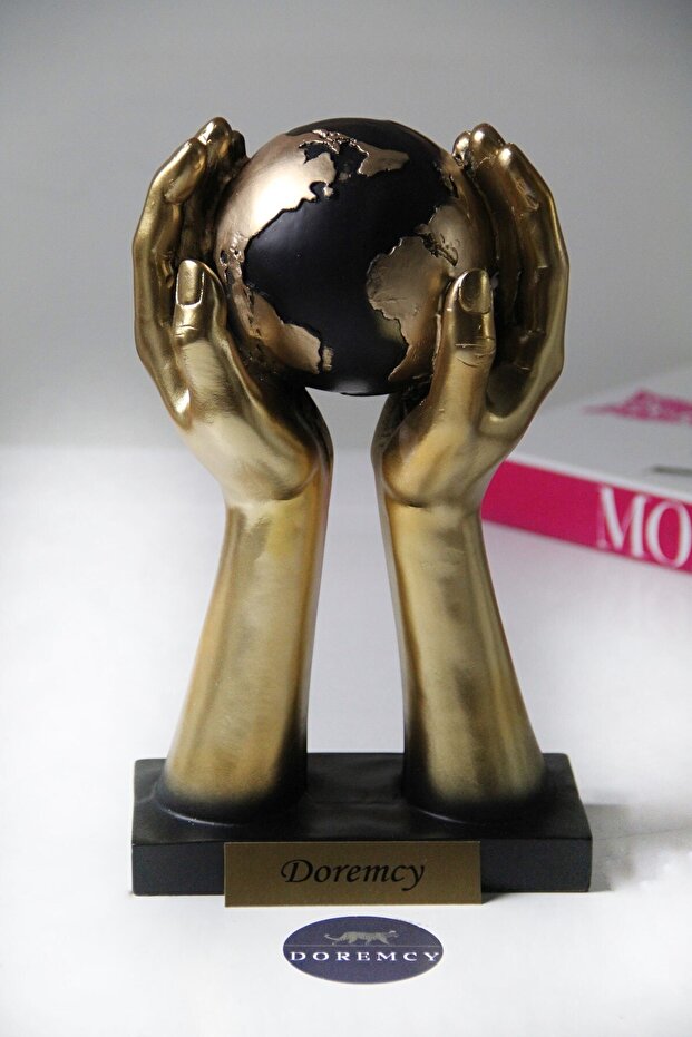 Elde Küre Altın Polyester Biblo - 3