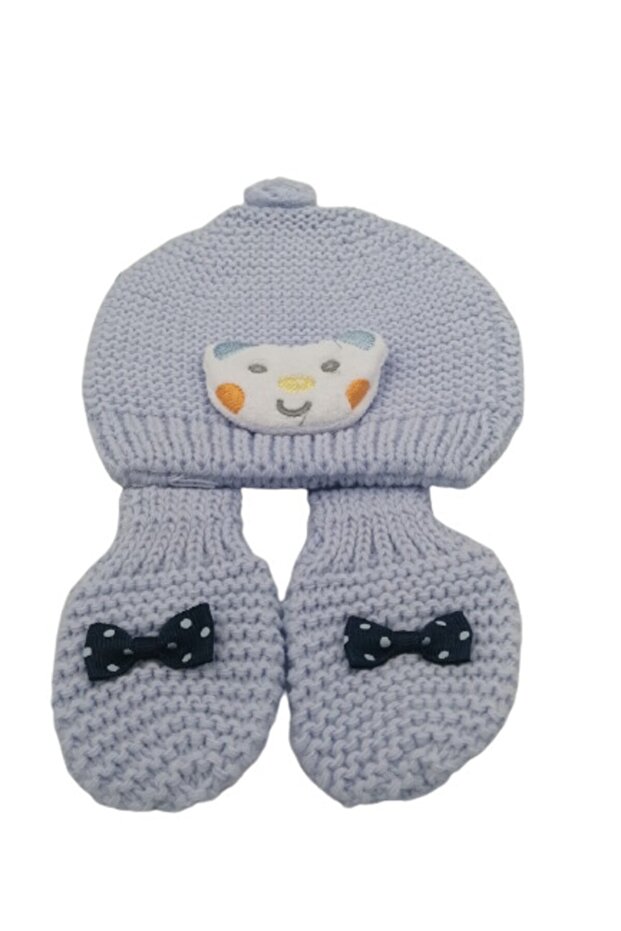 Erkek Bebe Eldiven Bere Takımı - 1