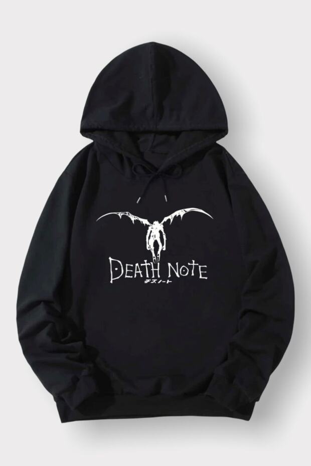 سويت شيرت أسود بغطاء للرأس من Anime Death Note